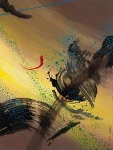 Dragon with Red by Don Ahn contemporary artwork painting