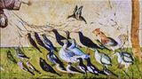 Untitled Sermon to the birds by Claire Fontaine contemporary artwork installation