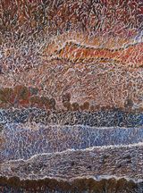 Bush Fire Burning at Kuchendoopen by Mavis Ngallametta contemporary artwork painting