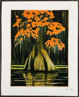 Cypress Tree by Billy Childish contemporary artwork print