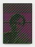 Portrait dHomme mauve vert noir by Alain Jacquet contemporary artwork Print