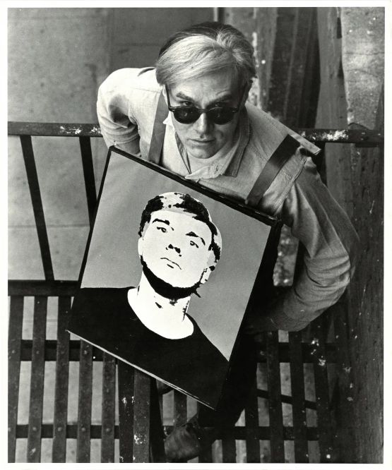 Warhol with Race Riot Sandwich Board by William John Kennedy contemporary artwork Photography