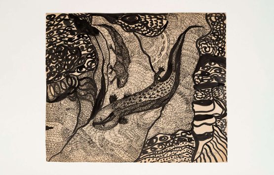 Untitled from the BlackWhite Animals series by Wanda Pimentel contemporary artwork Works on Paper