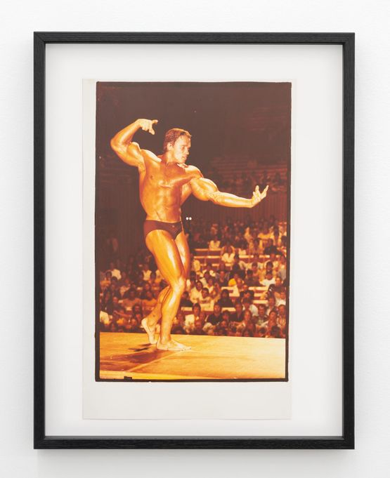 Arnold Schwarzenegger Mr Olympia 1980 Sydney by Fiona Clark contemporary artwork Print