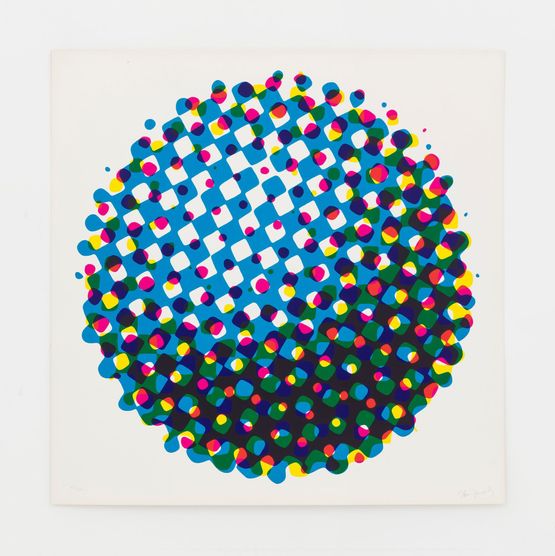 La Bille de Geneve- Marble by Alain Jacquet contemporary artwork Works on Paper
