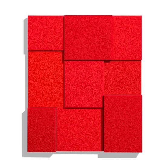Red Nine Times by Peter Halley contemporary artwork Painting