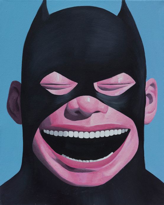 Batman by Yue Minjun contemporary artwork Painting