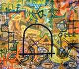 Wharf and shore No.5 by Le Trieu Dien contemporary artwork painting works on paper