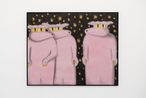 Three werewolves without hair meeting with stars by Andrew Sim contemporary artwork Painting