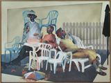 GARDEN CHAIRS by Chris Denovan contemporary artwork painting