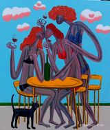 3 Ladies Who Talk About Macbeth by Kitti Narod contemporary artwork painting