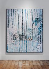 Forest with a View of a House and Pool by Paul Davies contemporary artwork painting