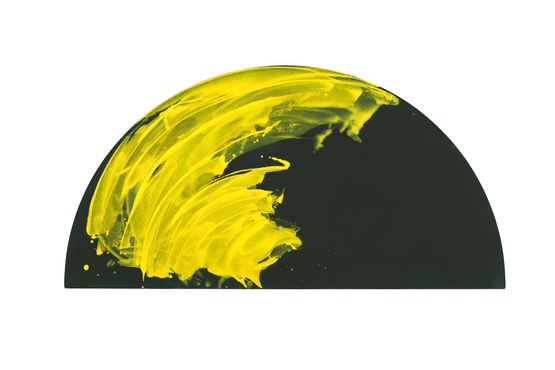 Study For Yellow Flash by Gretchen Albrecht contemporary artwork Painting