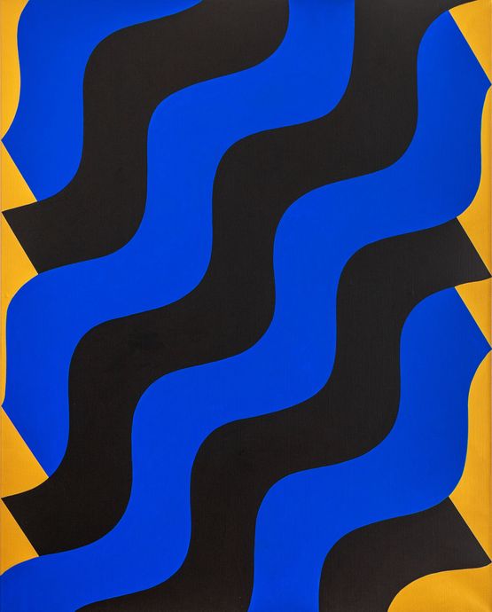 Moucharabieh in the Night by Mohamed Melehi contemporary artwork Painting