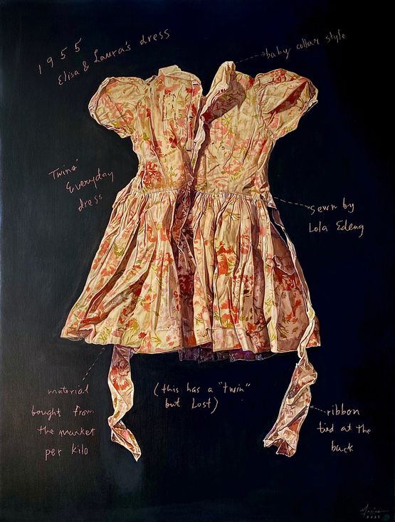 Elisa  Lauras Dress by Marina Cruz contemporary artwork Painting
