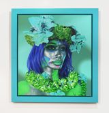 Turquoise Woman by Ashley Bickerton contemporary artwork painting works on paper