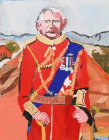Charles on Country by Vincent Namatjira contemporary artwork painting works on paper