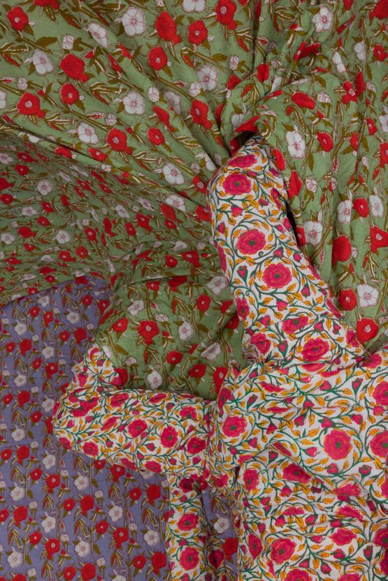 Stranded in a Sea of Eye Popping Poppies by Alia Ali contemporary artwork Print