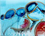 Human In Animal 169_Water Colour by Yuyelai contemporary artwork painting