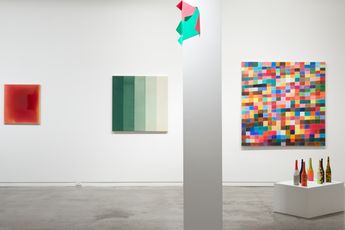 Contemporary art exhibition Group Exhibition WestFarbe Paint vs Colour at Two Rooms Auckland New Zealand