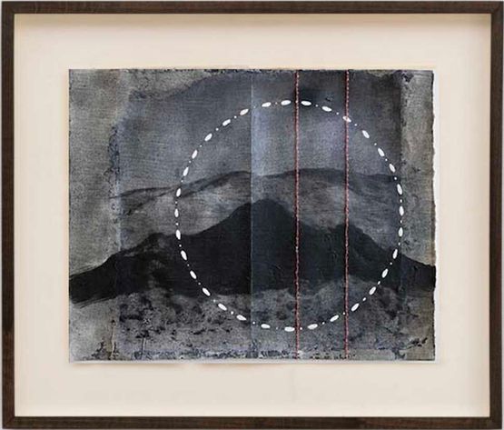 A view that splits and cant take hold a bridge built to fall apart again by Radhika Khimji contemporary artwork Works on Paper