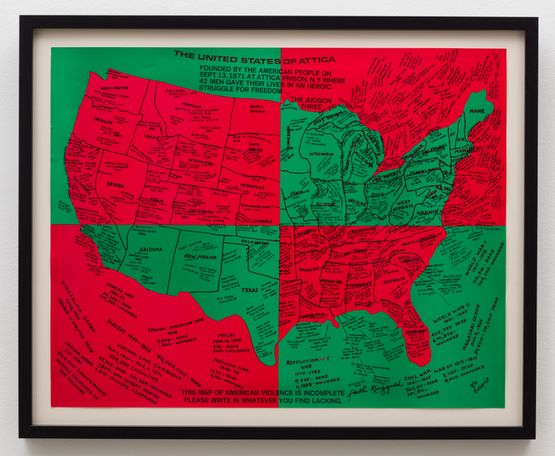 United States of Attica by Faith Ringgold contemporary artwork Works on Paper