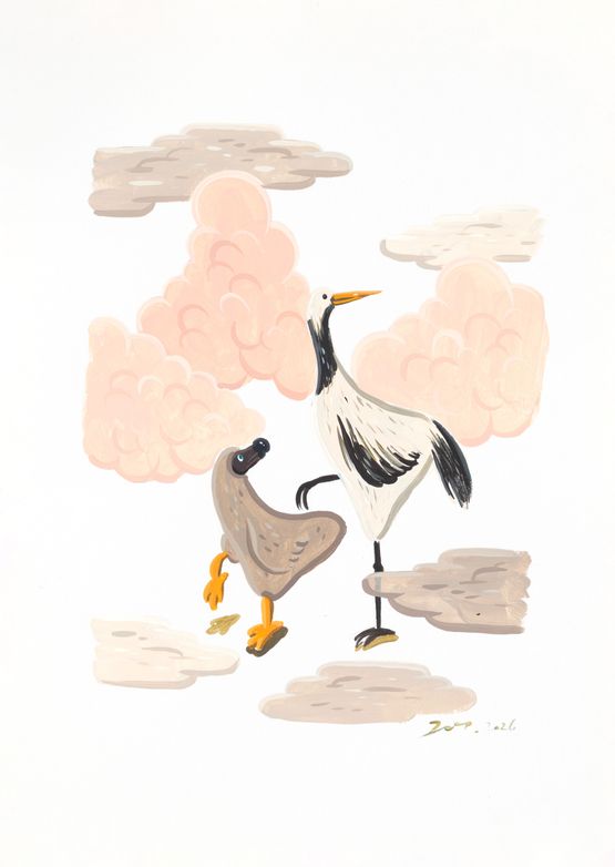 Like a bird by Sunwoo Kim contemporary artwork Works on Paper