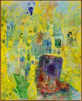 Lodge in the Bamboo Grove by Qiu Xiaofei contemporary artwork painting