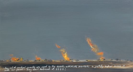 Climate Quotes 14 by Shonah Trescott contemporary artwork Painting