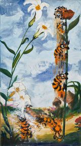 Flowers and Trees_Worm Shower by Lee Eun contemporary artwork painting