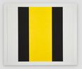 Untitled Yellow Vertical BandBlack Bands by Mary Corse contemporary artwork Painting