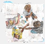 Pass It by Pharaoh Kakudji contemporary artwork mixed media works on paper