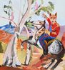 Dingo Cavalerie by Vincent Namatjira contemporary artwork Painting