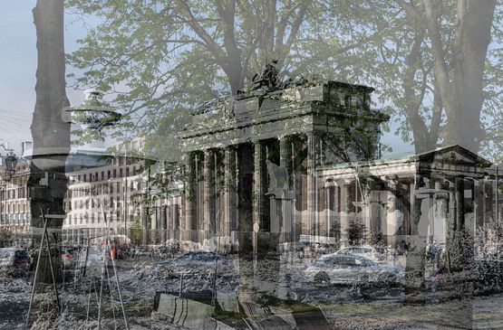 Am Brandenburger Tor Berlin 19452023 by Michael Wesely contemporary artwork Photography
