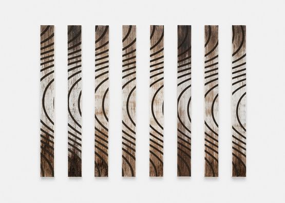Rising Smoke soil painting by Claudia Comte contemporary artwork Painting