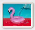 Flamingo pour by Emily Hartley-Skudder contemporary artwork Painting