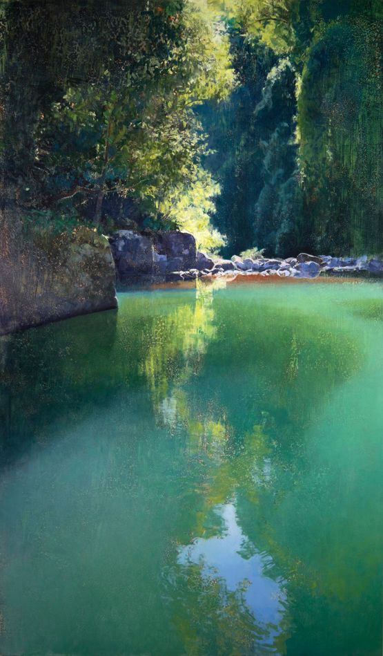 Blue Pool by A.J. Taylor contemporary artwork Painting