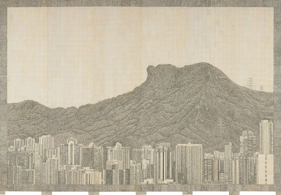 Lion Rock Forever by Eddie Lui contemporary artwork Works on Paper