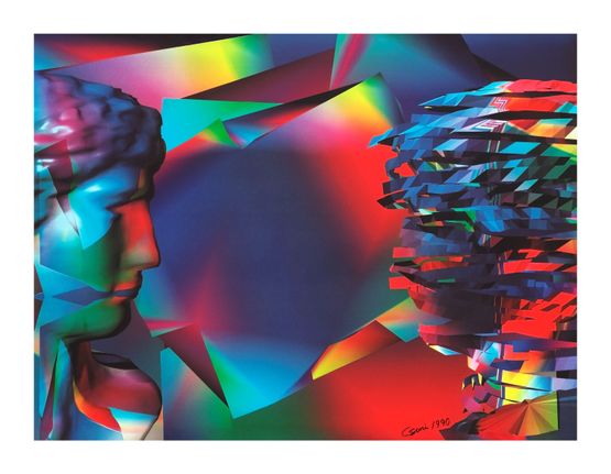 Cosmic Conversation by Charles Csuri contemporary artwork Print