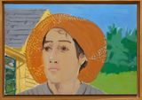 Orange hat I by Alex Katz contemporary artwork painting