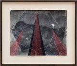 Two sides dont feel the same out of line in space by Radhika Khimji contemporary artwork textile works on paper