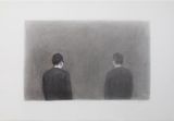 Man with Two Shadows by Chi Peng contemporary artwork drawing works on paper