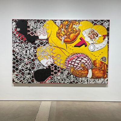 Trenton Doyle Hancocks Electrifying Canvases at Hales Gallery