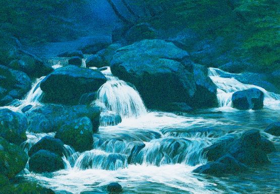 Mountain stream by Kazuyuki Futagawa contemporary artwork Works on Paper