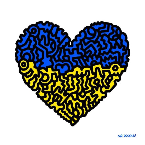 Doodle for Ukraine by Mr Doodle contemporary artwork Print