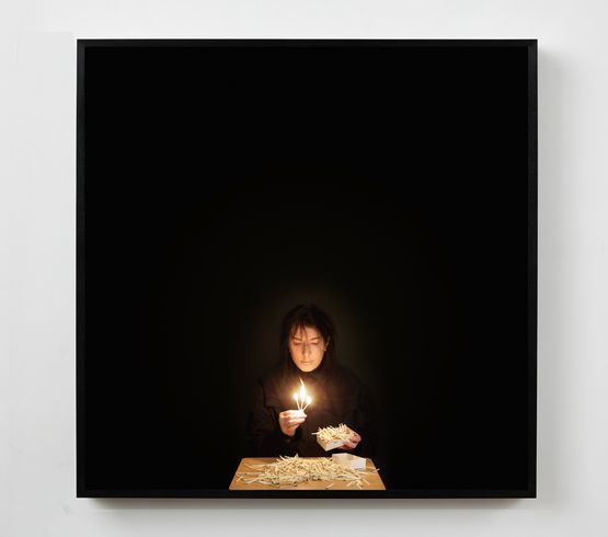 Portrait with Matches by Marina Abramovic contemporary artwork Photography