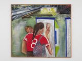 Encuentro mistico constitucion Mystical encounter at Constitution Train Station by Marcia Schvartz contemporary artwork painting