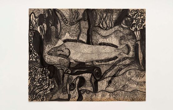 Untitled from the BlackWhite Animals series by Wanda Pimentel contemporary artwork Works on Paper