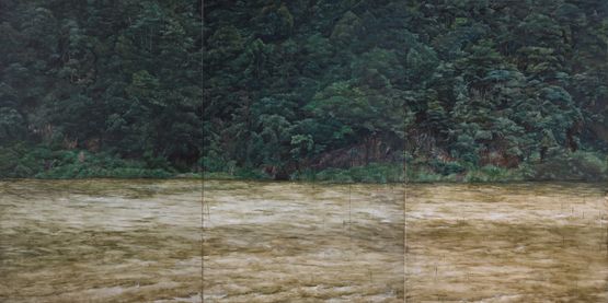 The East Flowing at the Foot of Xiaogang Mountain  by Zhou Zixi contemporary artwork Painting