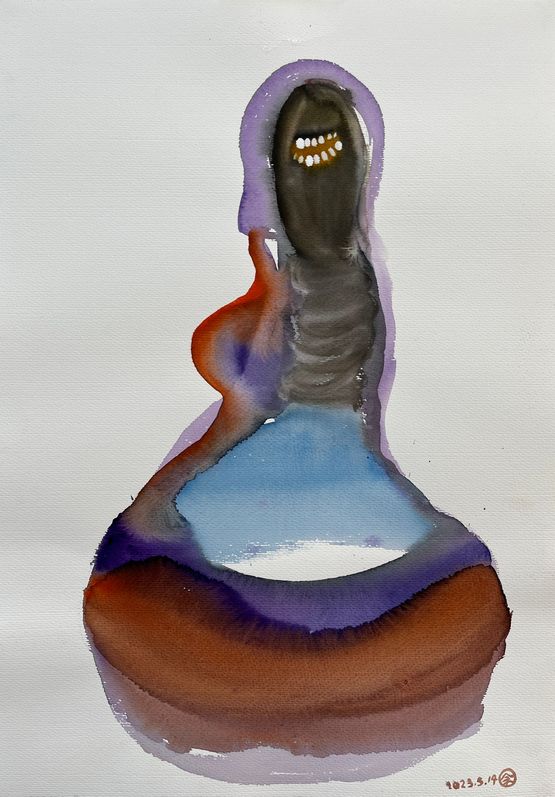 Tooth through Tooth No.3 by Jiang Xiaoyu contemporary artwork Painting